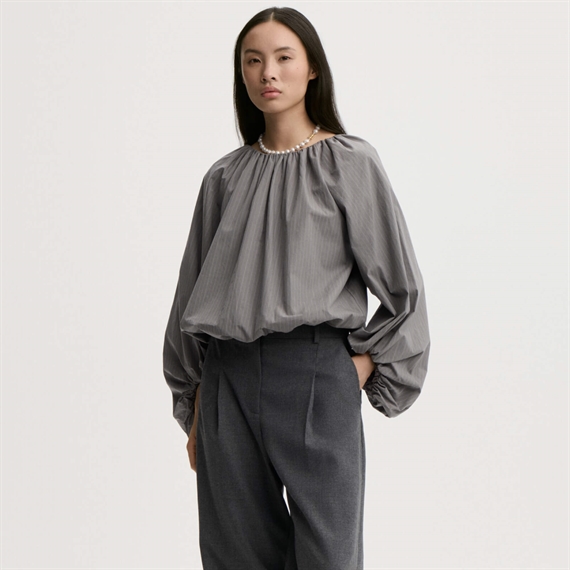 By Malene Birger Semara Bluse, Grey Stripe