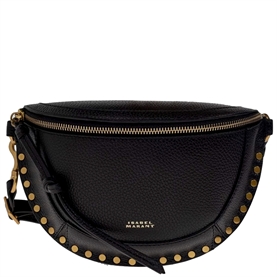 Isabel Marant Skano Leather Belt Bag, Sort   