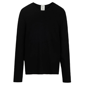Aiayu Gentle Long Sleeve Bluse, Sort