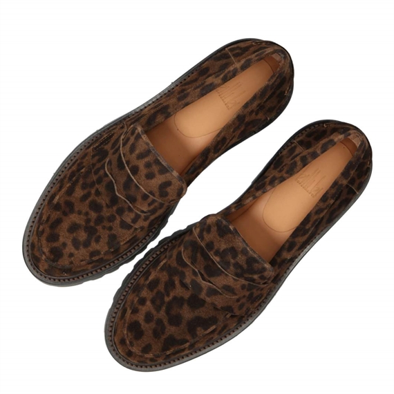 Billi Bi A9305 Loafers, Leopard Cuoio Suede 