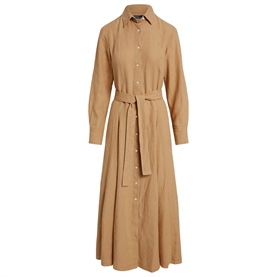 Polo Ralph Lauren Linen Skjorte Kjole, Classic Camel 