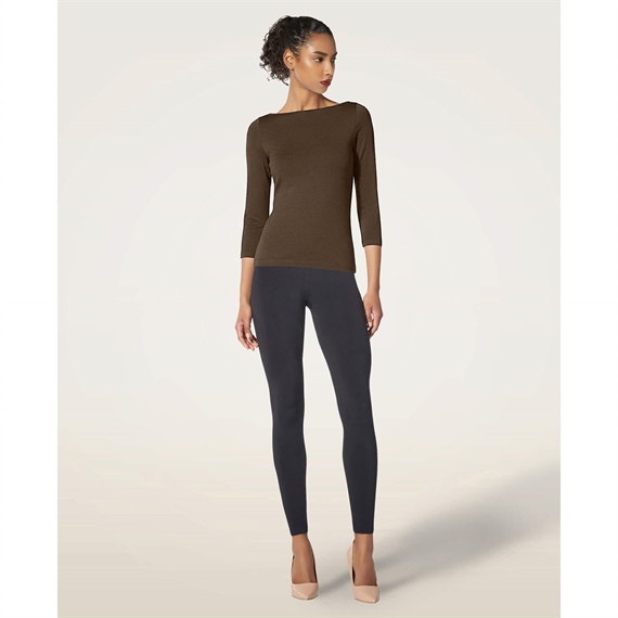Wolford Cordoba Top Long Sleeve, Roasted Tea