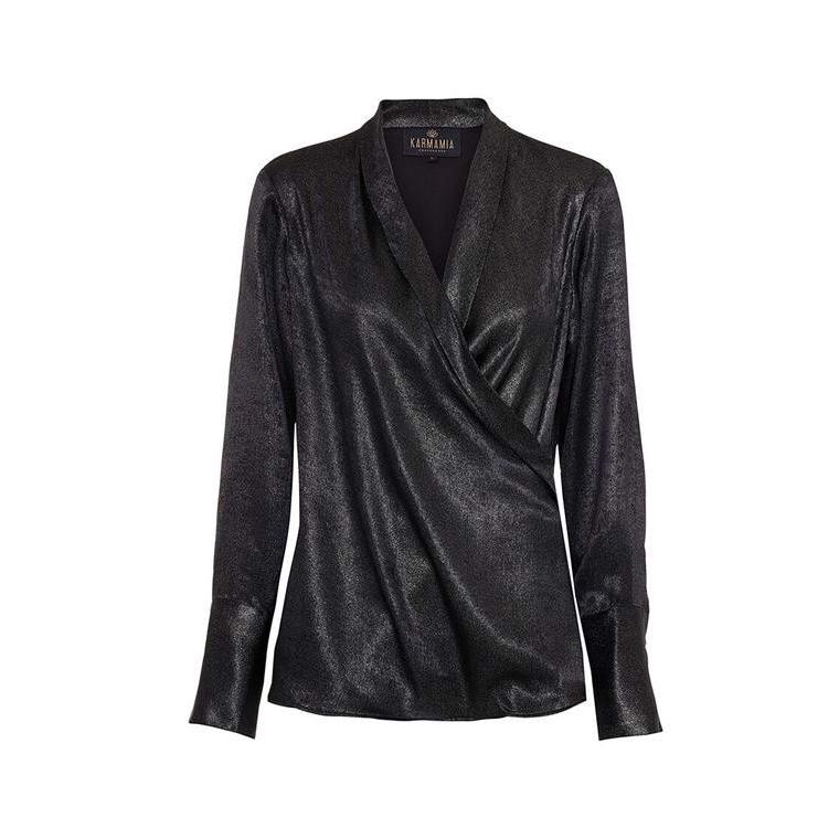 Karmamia Bluse - Billie Shimmer Sort