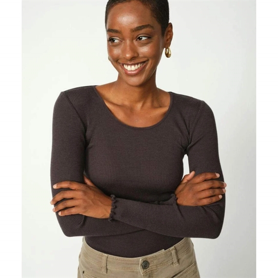 Mos Mosh Elaine Seamless Bluse, Phantom