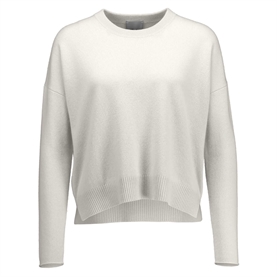 Allude Relaxed Fit Cashmere Pullover, Off White