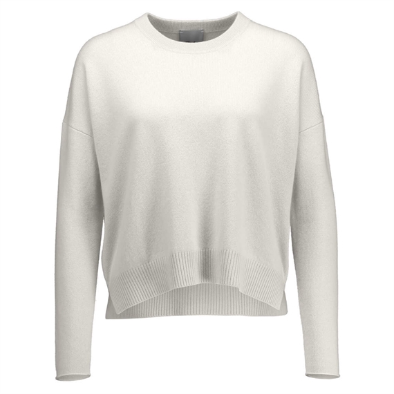 Allude Relaxed Fit Cashmere Pullover, Off White