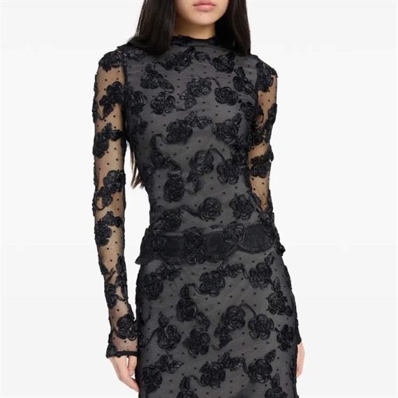 Rotate Flower Mesh LS Top, Sort