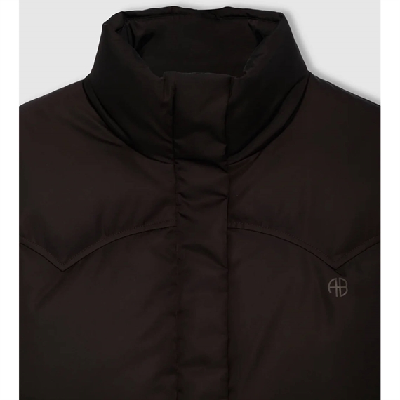 Anine Bing Oslo Cropped Puffer Jakke, Dark Brown