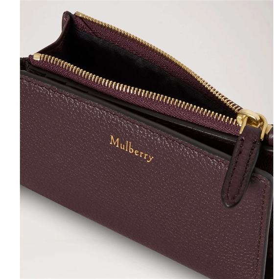 Mulberry Continental Bifold Zip Wallet, Oxblood
