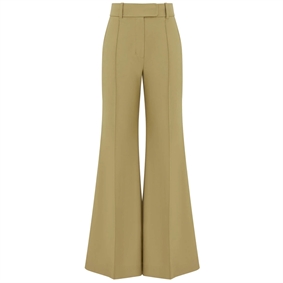 Zimmermann Clash Wool Flare Bukser, Sage