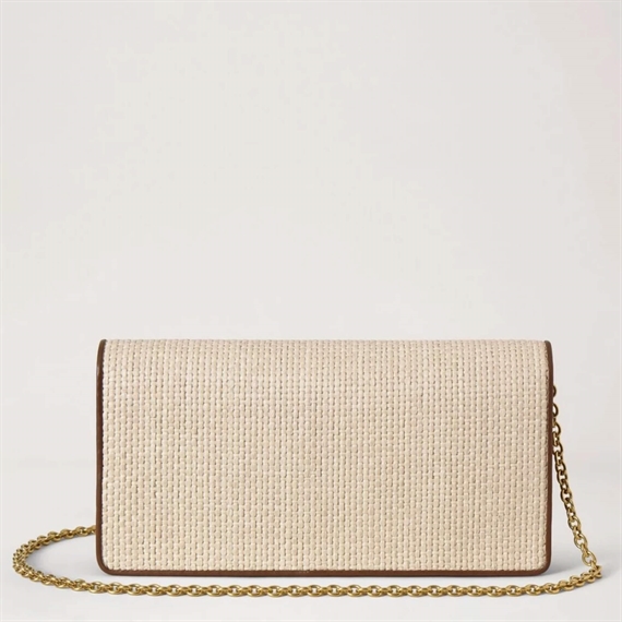 Mulberry Darley Clutch Raffia, Ecru-Bright Oak