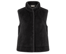 Utzon VICTOR L Merino Straight Hair Vest, Sort