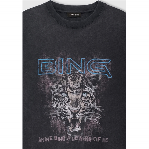Anine Bing Cade Leo Muse T-shirt, Washed Black
