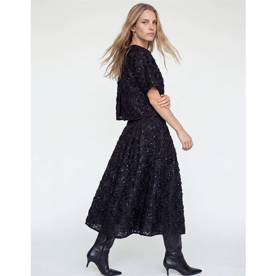 Mos Mosh Reya Sequins Nederdel, Sort