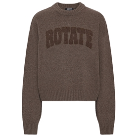 Rotate Crewneck Sweater, Cocoa Brown