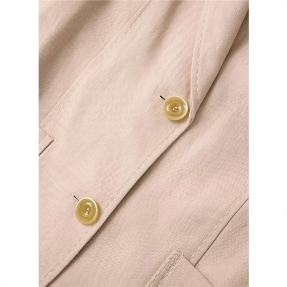 Zimmermann Clash Linen Belted Blazer, Blush