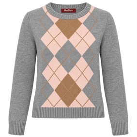 Max Mara Studio MSTFARAONE Strik, Light Grey
