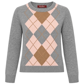 Max Mara Studio MSTFARAONE Strik, Light Grey