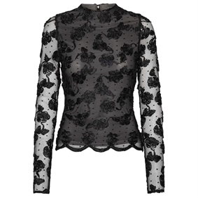 Rotate Flower Mesh LS Top, Sort