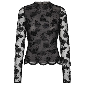Rotate Flower Mesh LS Top, Sort