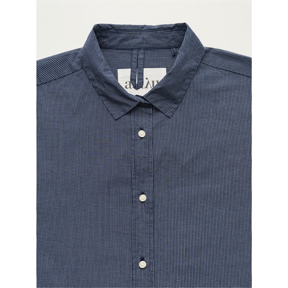 Aiayu Shirt Check Skjorte, Navy Check