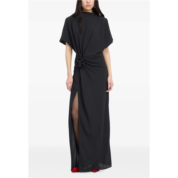 Rotate Maxi Slit Kjole, Sort