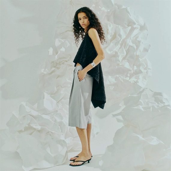 Copenhagen Muse CMTenna-Bermuda Shorts, Light Grey Melange 