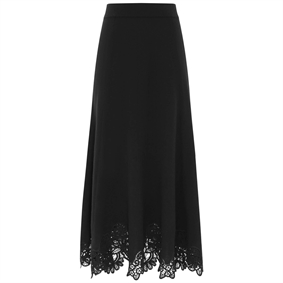 Zimmermann Valiant Merino Lace Nederdel, Sort 