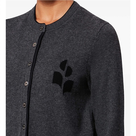 Isabel Marant Etoile Lona Cardigan, Anthracite Black