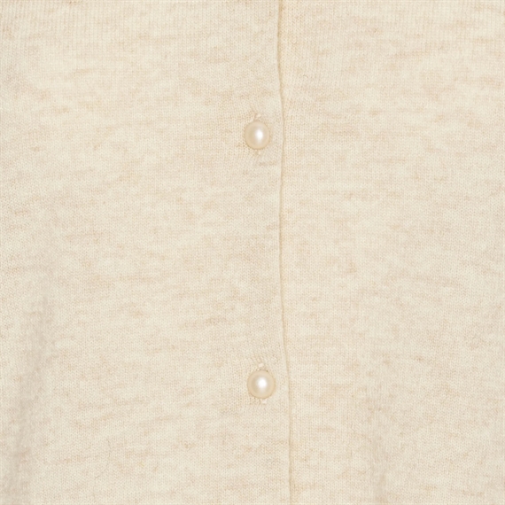 Rotate Knitted Polo Cardigan, Oxford Tan