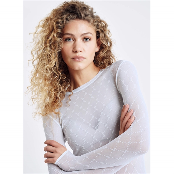 Hype The Detail Mesh Bluse, Hvid