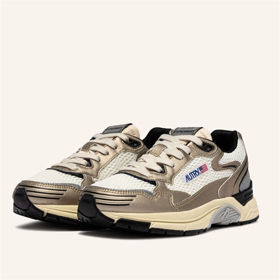 Autry Hyperway Low Sneakers, Plat/BLK
