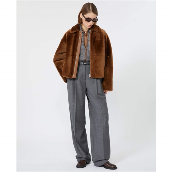 Max Mara Studio MSTLAGO Bukser, Dark Grey Melange