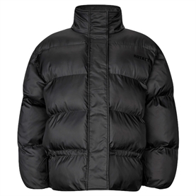 Rotate Peplum Puffer Jakke, Sort