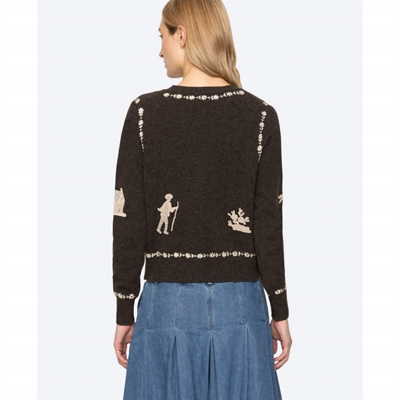Sea New York Margeurite Cardigan, Coffee