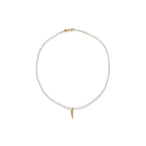 Anni Lu Turret Shell & Pearl Necklace Gold 191-20-52
