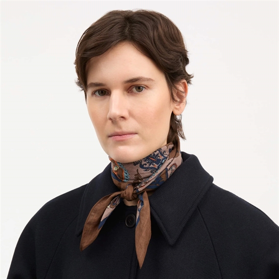 Skall Studio Pippa Tørklæde, Brown Paisley Print