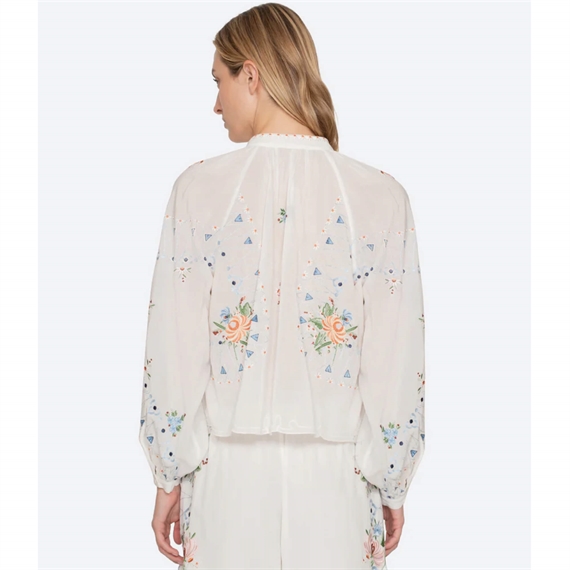 Sea New York Serafina Embroidery Bluse, Cream