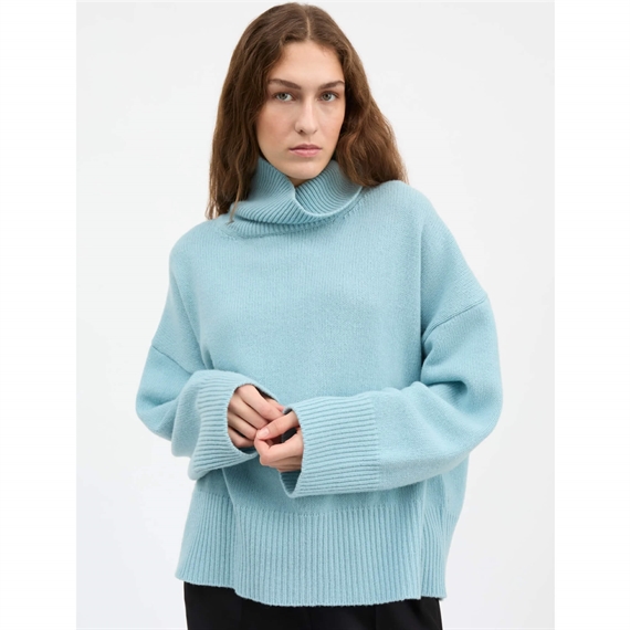 Skall Studio Silene T-neck Strik, Aqua