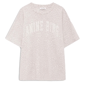 Anine Bing Cade T-shirt, Washed White Leopard