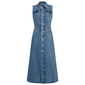 Dondup Abito Denim Kjole, Blå