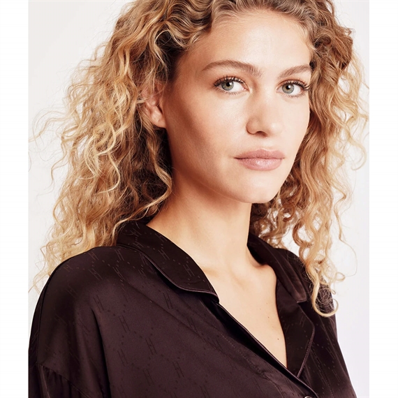 Hype The Detail Satin Pyjamas, Brun