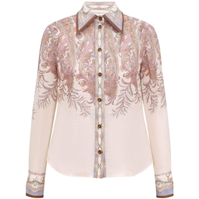 Zimmermann Alchemy Body Skjorte, Cream Paisley