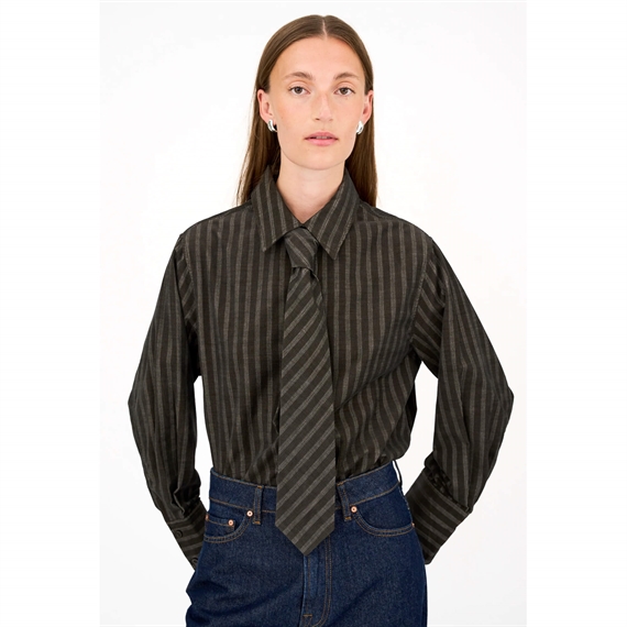 Ivy Copenhagen Filippa Essential Mens Tie Skjorte, Army