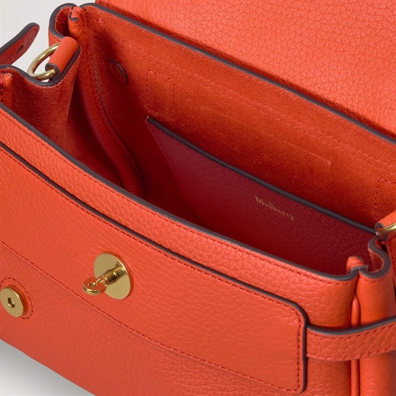 Mulberry Mini Alexa Coral Orange Heavy Grain