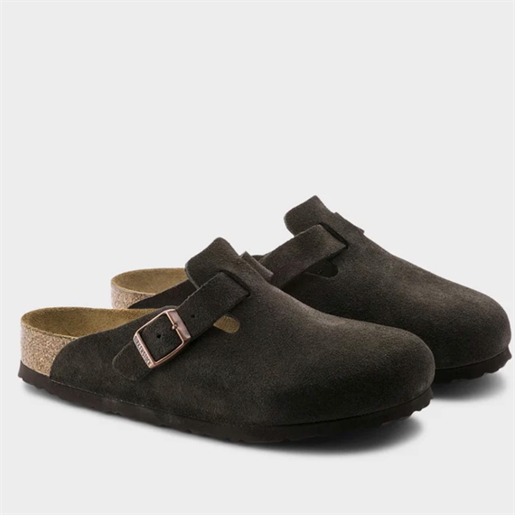 Birkenstock Boston Suede Leather Clogs, Mocca
