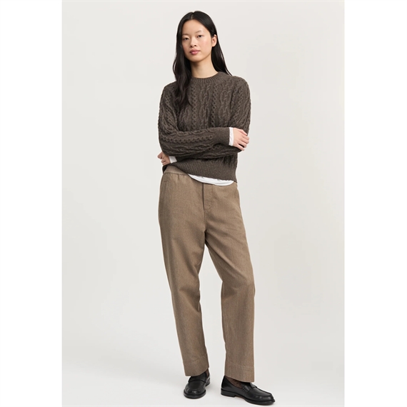 Aiayu Coco Pant Twill, Smokey Brown Melange