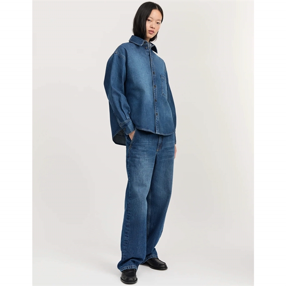 Aiayu Casy Shirt Denim, Worn Blue