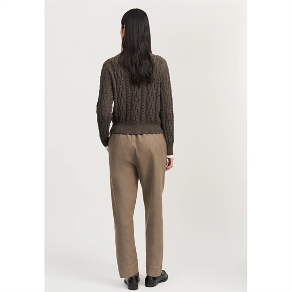 Aiayu Coco Pant Twill, Smokey Brown Melange