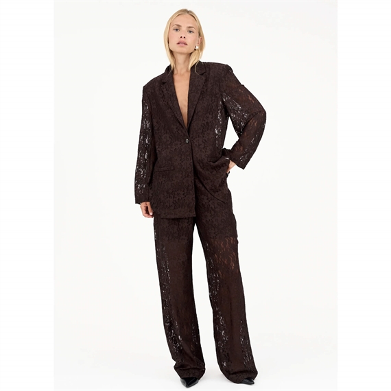 IVY Copenhagen Lara Lace Blazer, Expresso Brown 